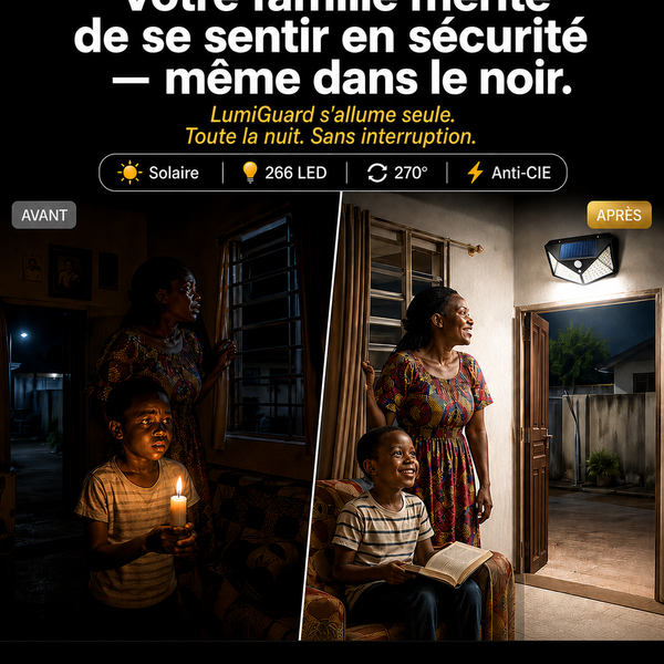 Vous rentrez encore dans le noir ? LumiGuard illumine et protège votre maison — chaque nuit
