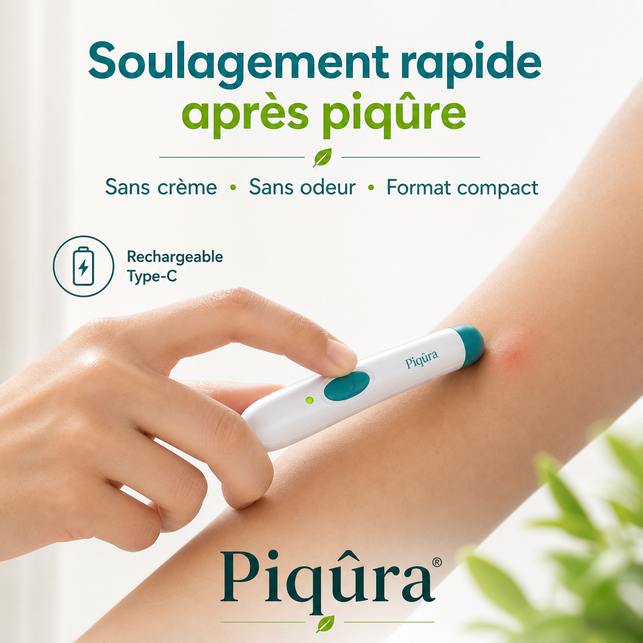 Soulagez les démangeaisons des piqûres en quelques secondes — sans crème, sans odeur!