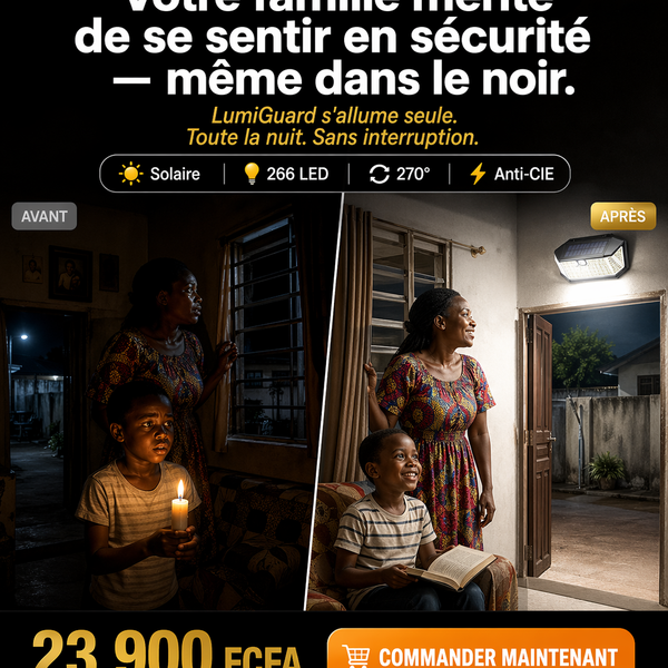 Vous rentrez encore dans le noir ? LumiGuard illumine et protège votre maison — chaque nuit